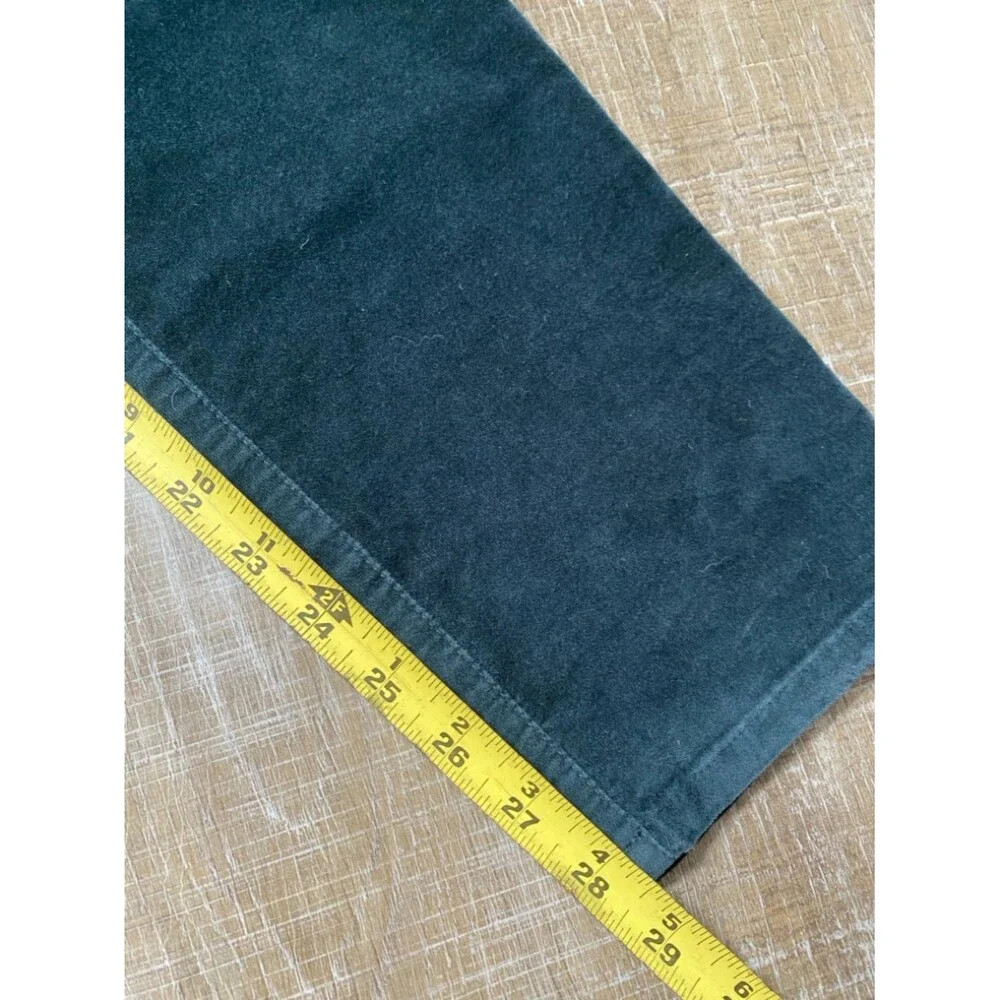 Peruvian Connection Zoe Velveteen Jeans Teal Blue Womens 4 High Rise Slim Pants
